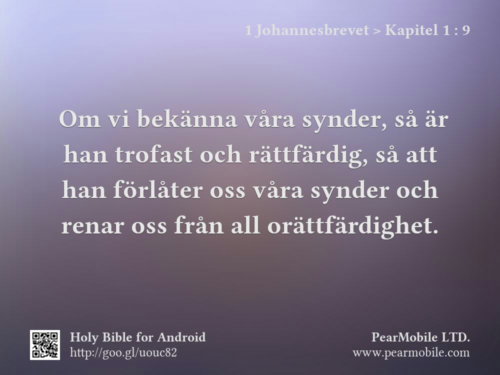 1 Johannesbrevet, Kapitel 1:9